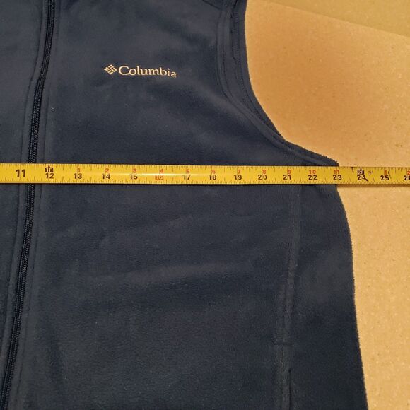 Columbia Mountain Fleece Vest Mens Large Tall Sleeveless Full Zip - Picture 7 of 9